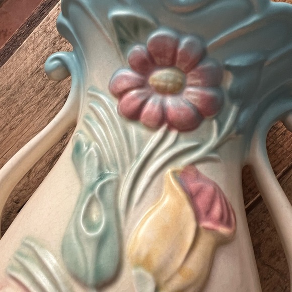 RARE Vintage Original Hull Art Bow Knot Double Handle Vase B-7-8.5” - Picture 12 of 16